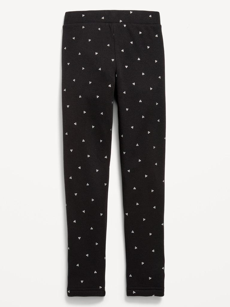 Legging long en molleton à taille haute pour fille
