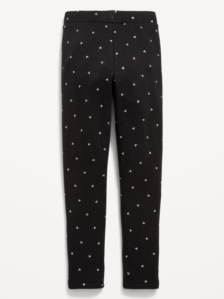 Legging long en molleton à taille haute pour fille