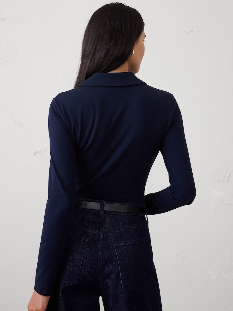 Soft Stretch Polo Top