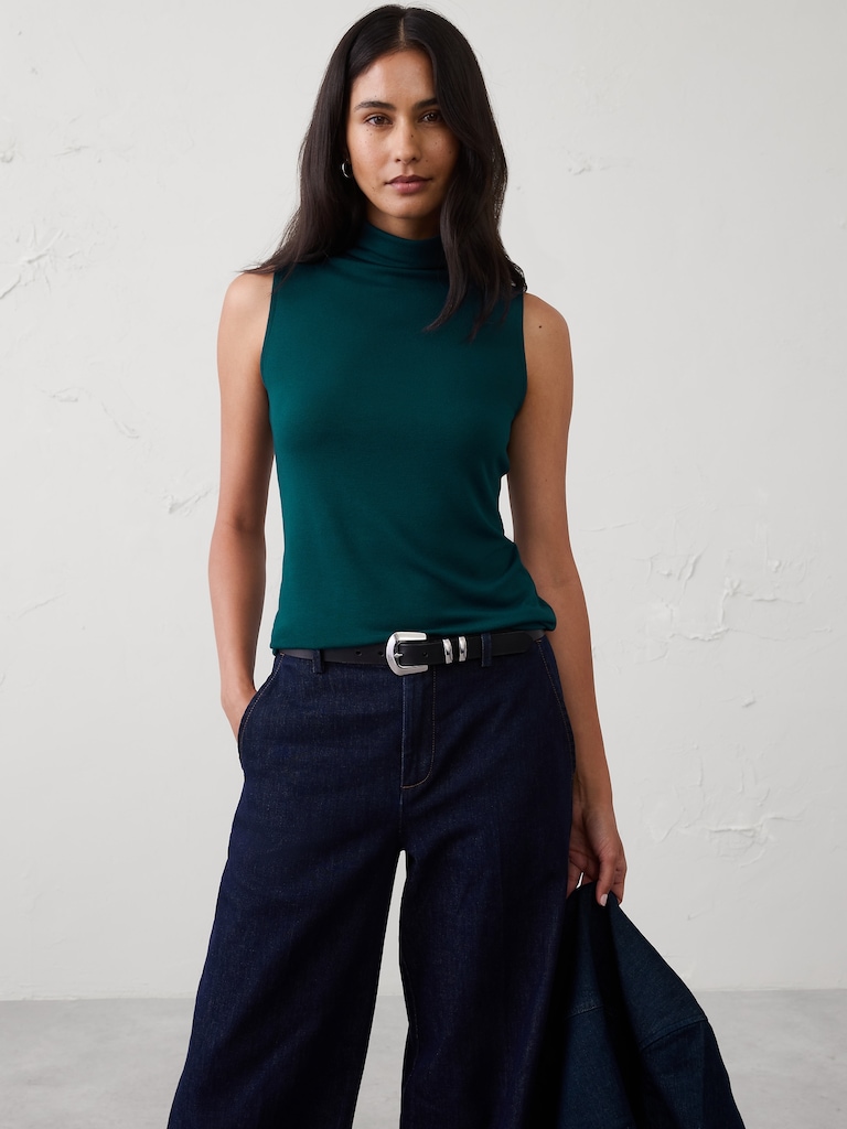Soft Luxe Turtle-Neck Top