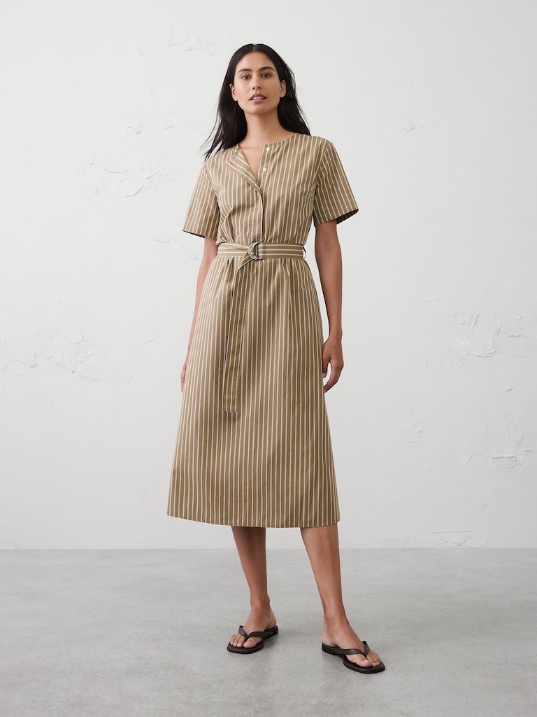 Poplin Midi Dress