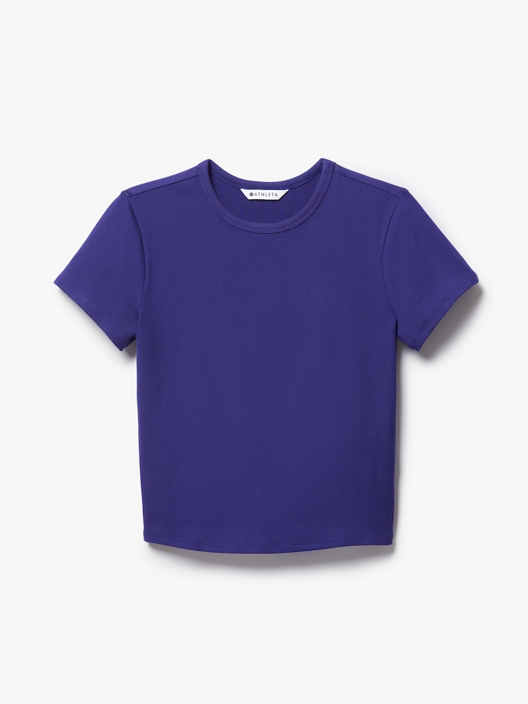 Signature Rib Crop Tee