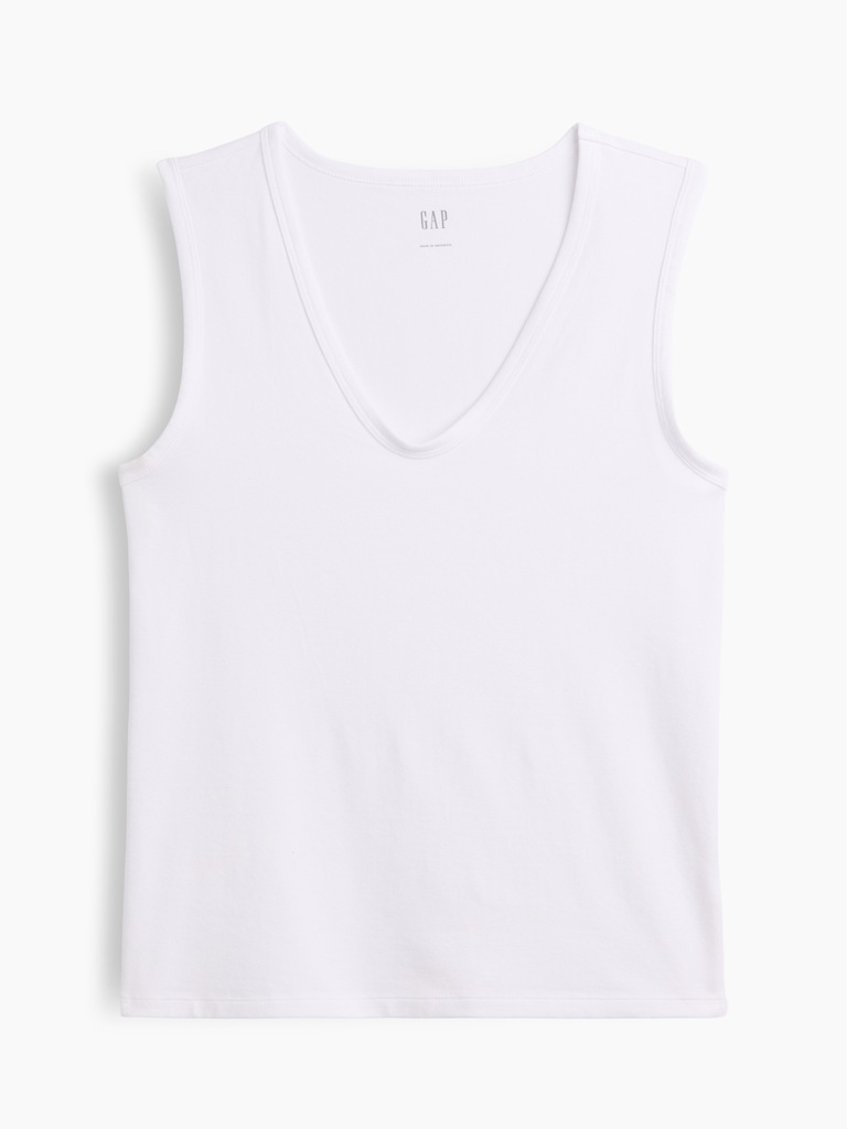 Ribbed V-Neck Tank Top