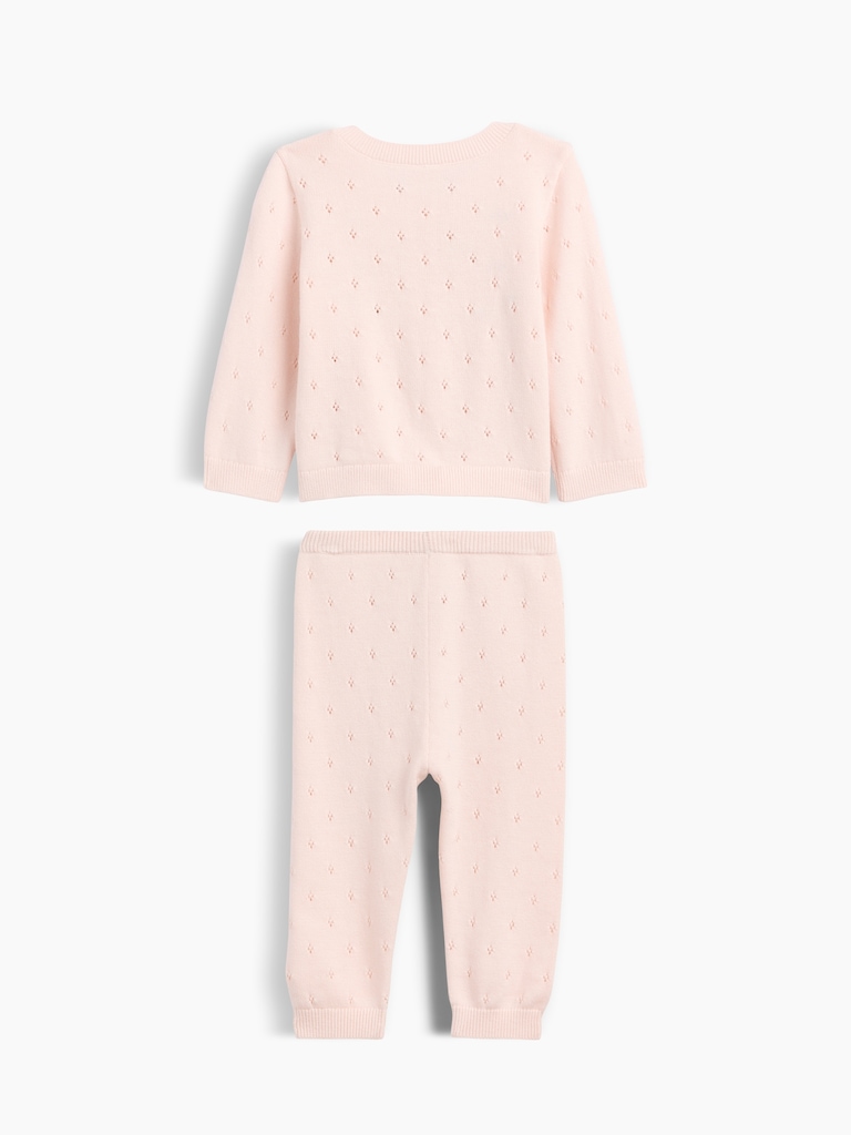 Baby Embroidered Pointelle Sweater Set