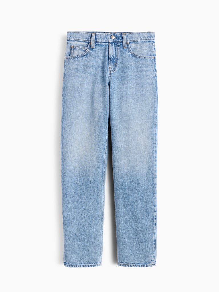 Mid Rise Straight Taper Jeans