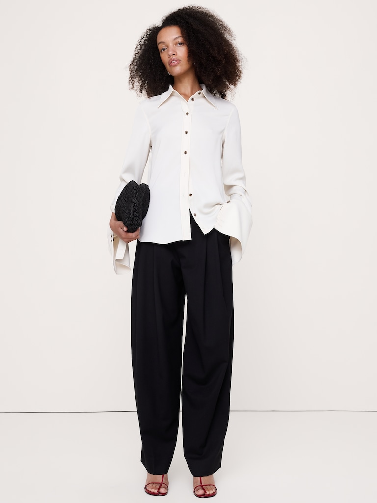 Relaxed Crepe Shirt
