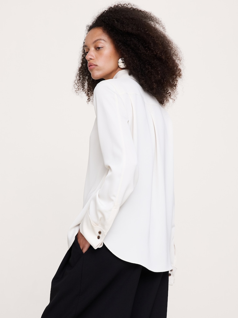 Relaxed Crepe Shirt