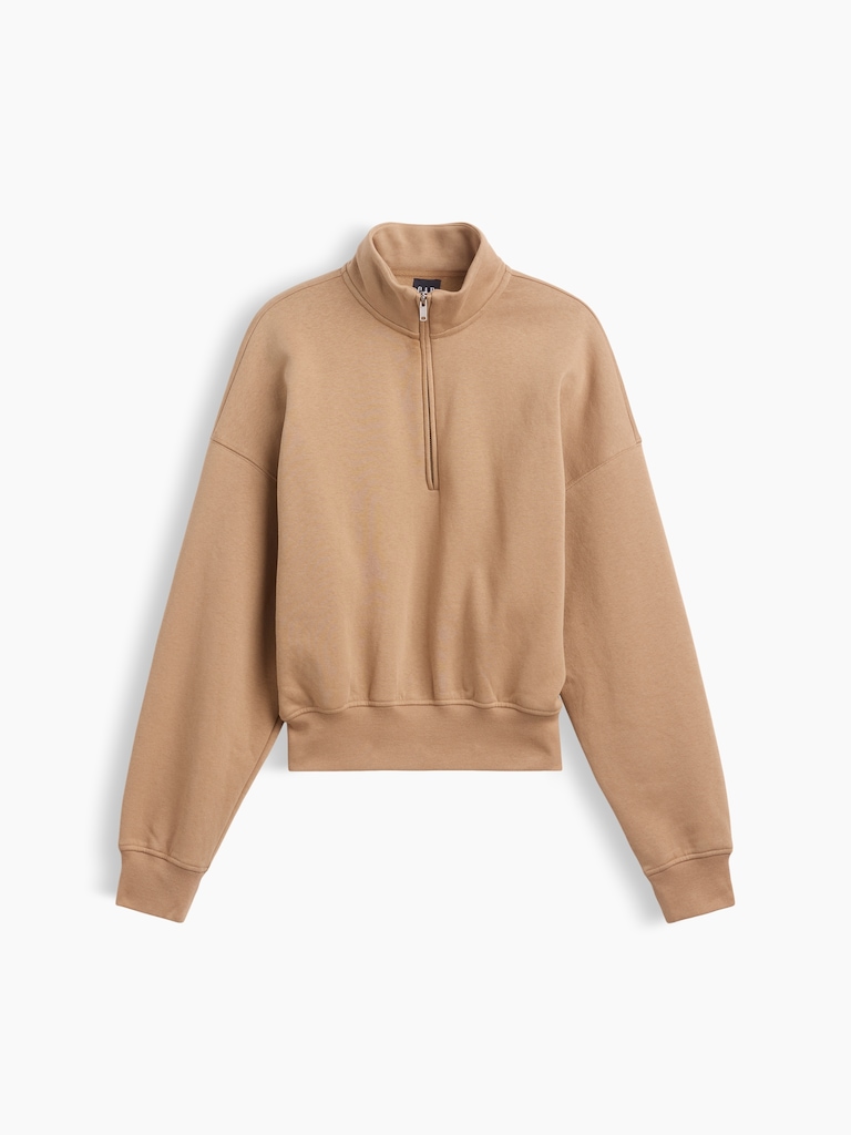 VintageSoft Oversized Half-Zip Wedge Pullover