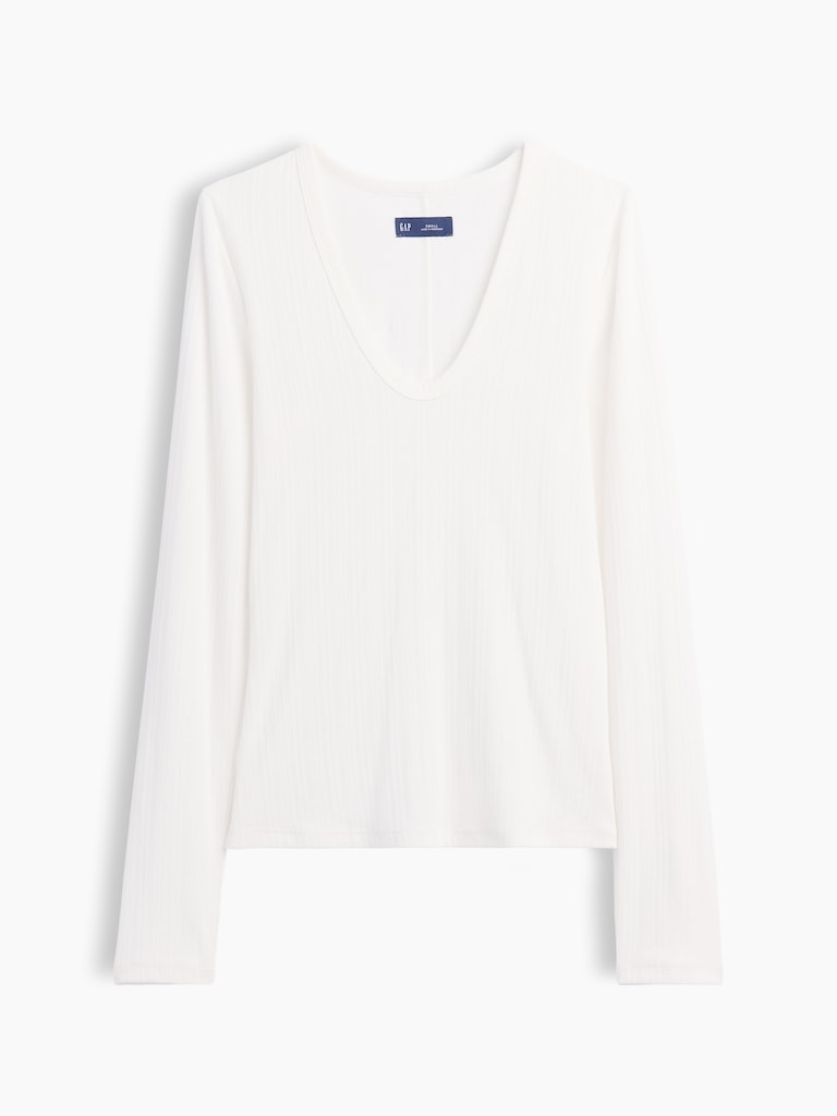 T-shirt côtelé transparent moderne