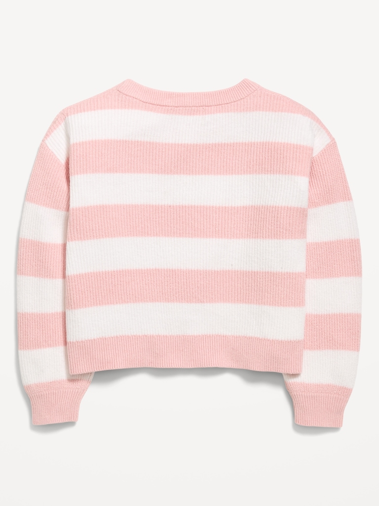 Long-Sleeve Cable-Knit Sweater for Girls