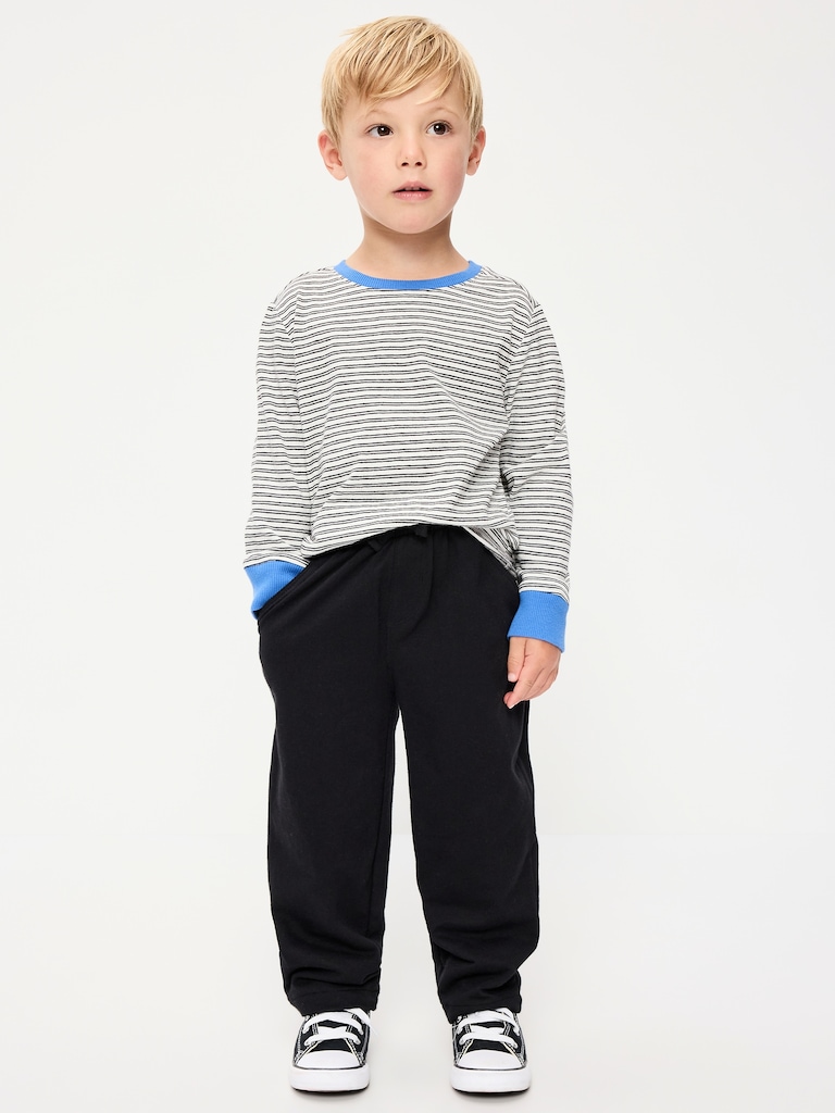 Barrel-Leg Knit Pants for Toddler Boys