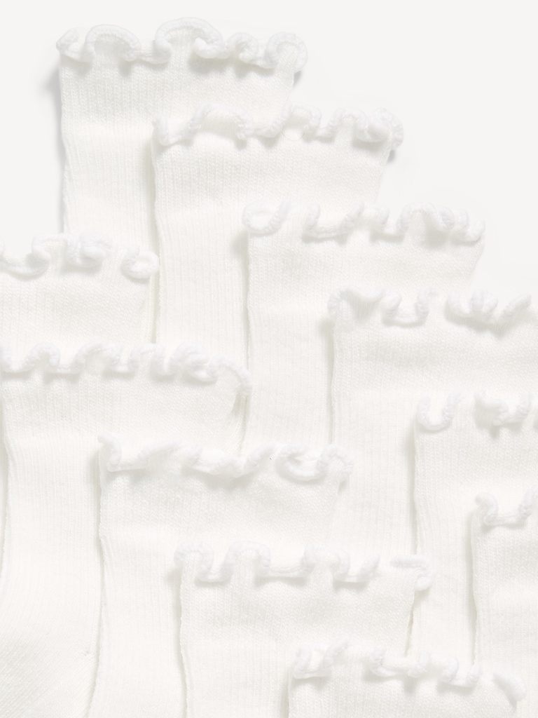 HOLD: Ruffle-Cuff Crew Socks 6-Pack for Toddler & Baby