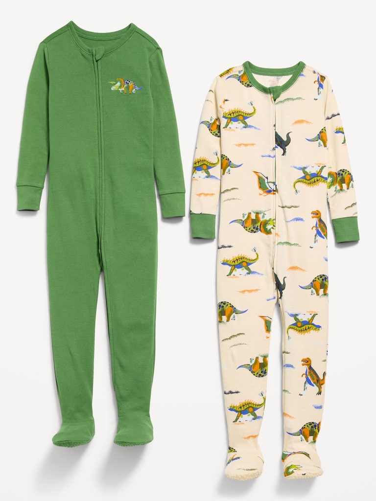 Snug-Fit 2-Way-Zip Pajama One-Piece 2-Pack for Toddler & Baby