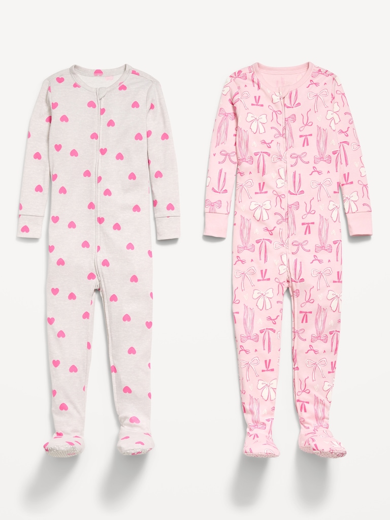 Snug-Fit 2-Way-Zip Pajama One-Piece 2-Pack for Toddler & Baby