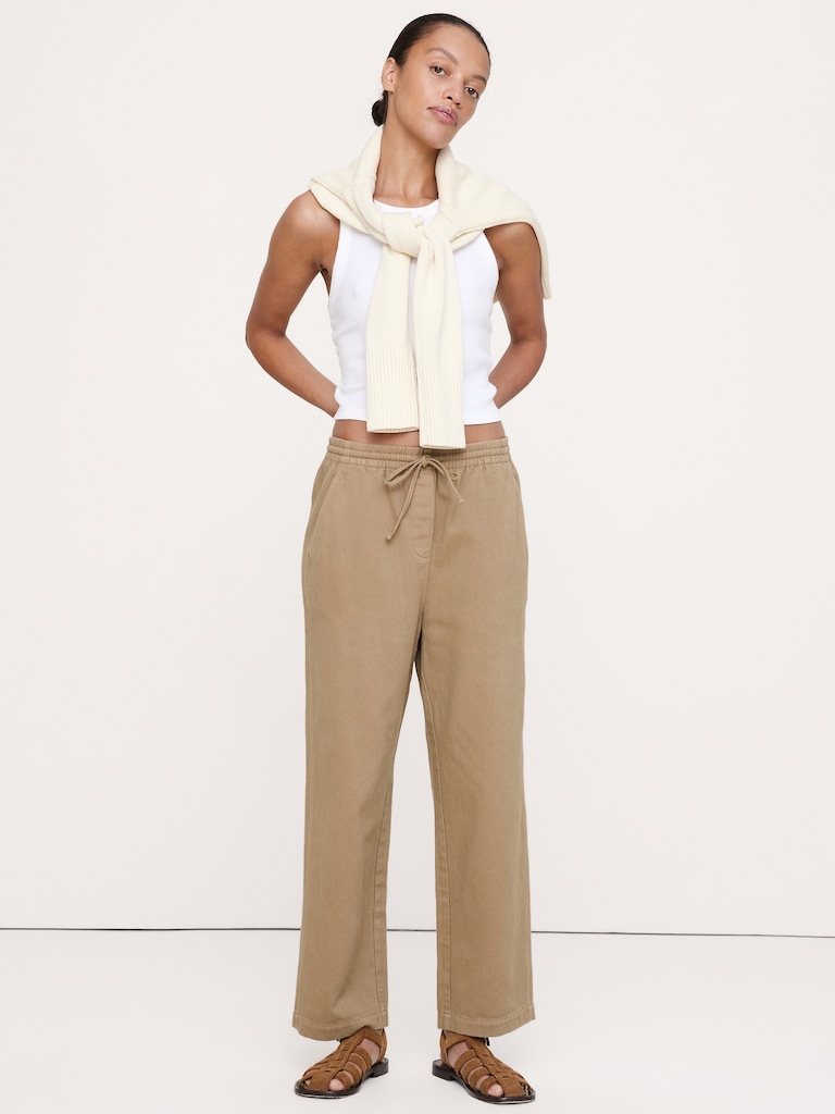 The Getaway Straight-Leg Pant in Cotton