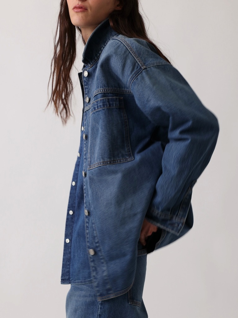 Denim Oversized Shirt Jacket
