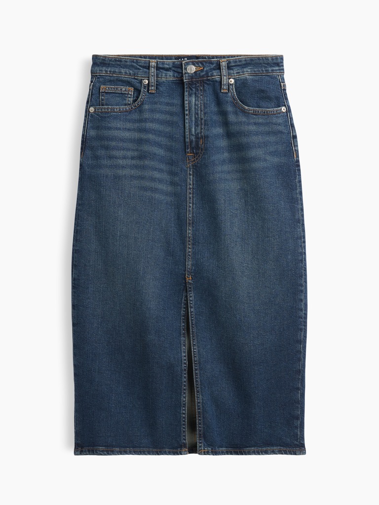 Denim Midi Skirt