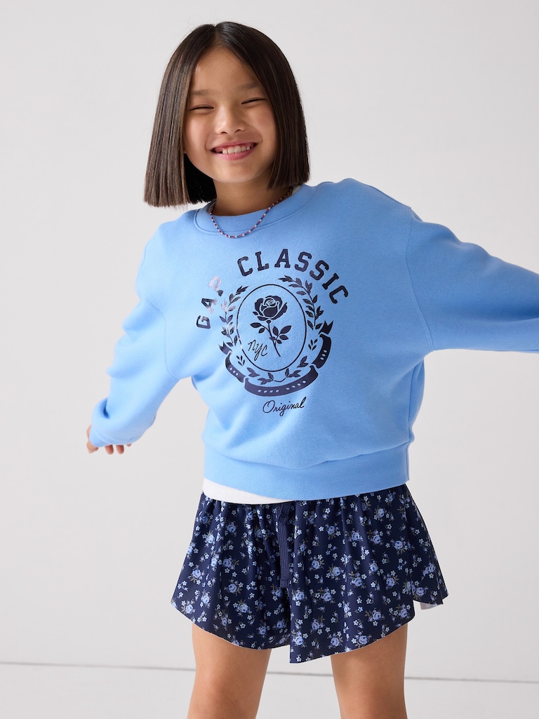 Kids Relaxed Wedge Crewneck Sweatshirt