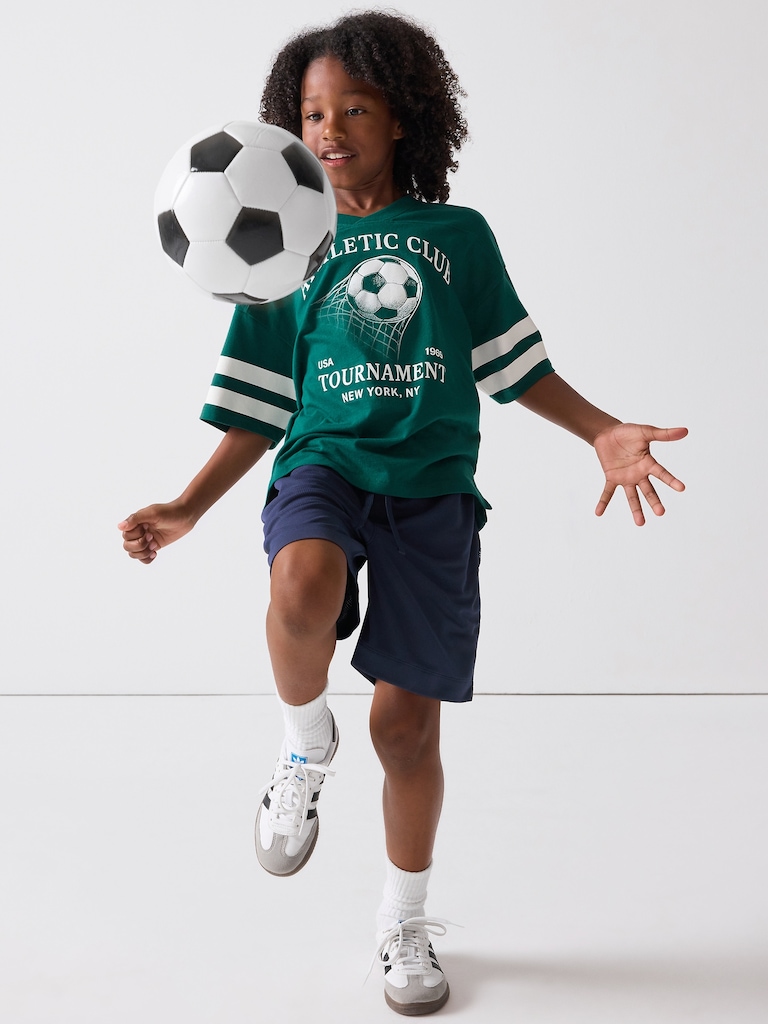 Kids 100% Recycled Pull-On Mesh Shorts