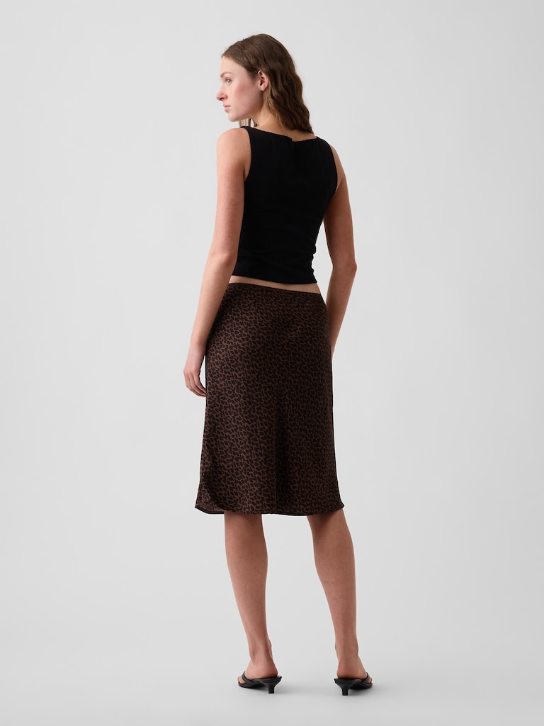 Satin Bias-Cut Skirt