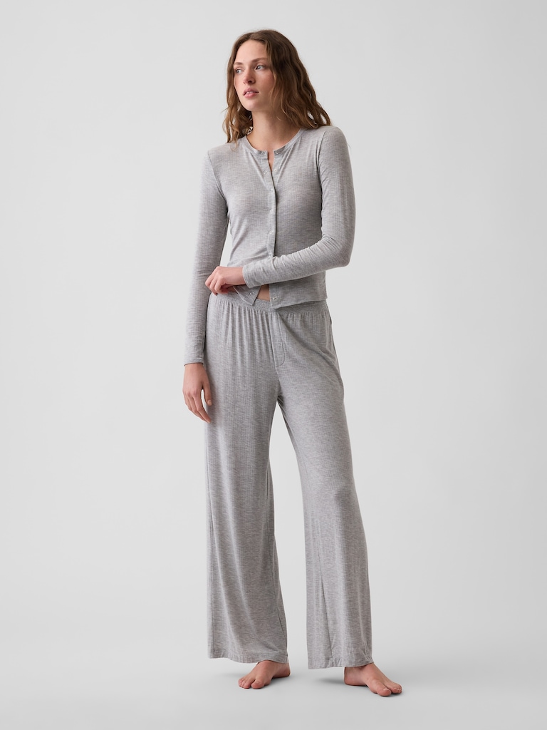 SoftMade Modal Rib PJ Cardigan