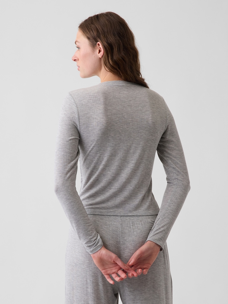 SoftMade Modal Rib PJ Cardigan