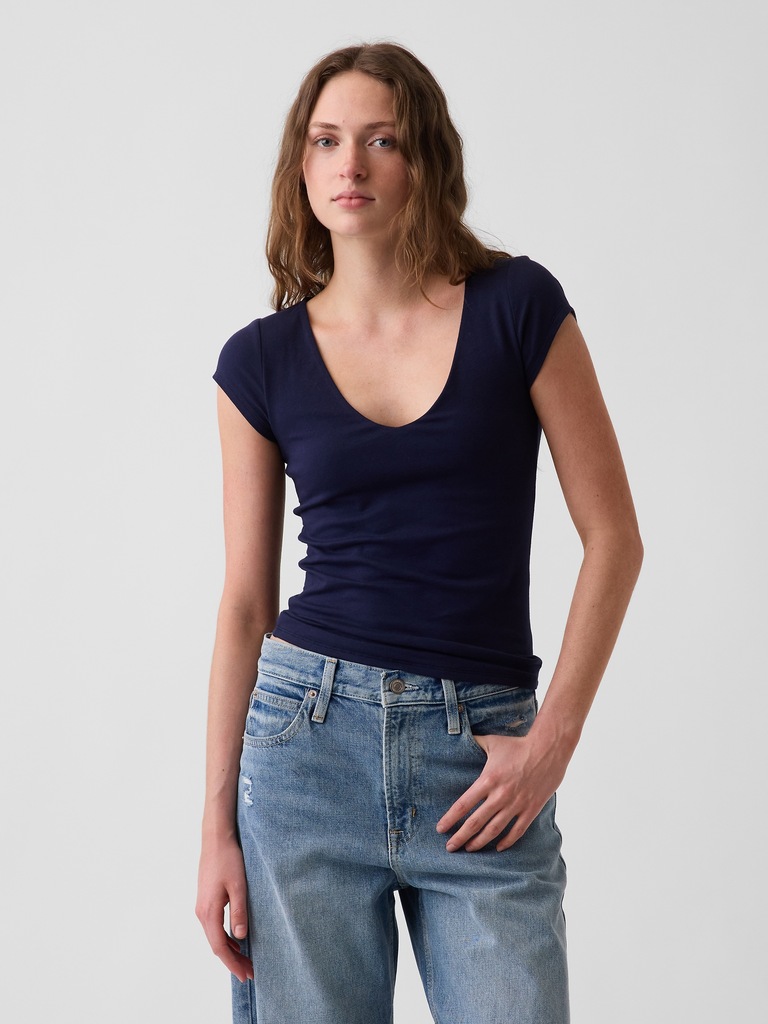 CloseKnit Jersey V-Neck T-Shirt