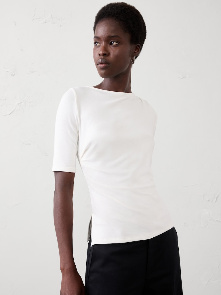 Soft Luxe Side-Ruched Top