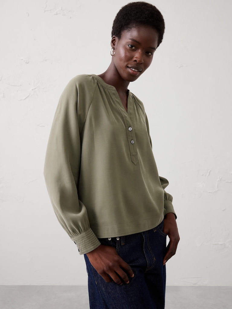 Trapunto Stitch Blouse