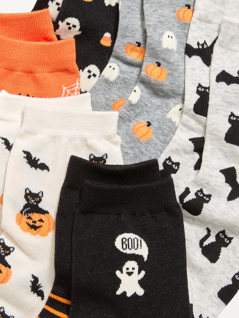 Novelty Quarter Crew Socks 6-Pack for Women