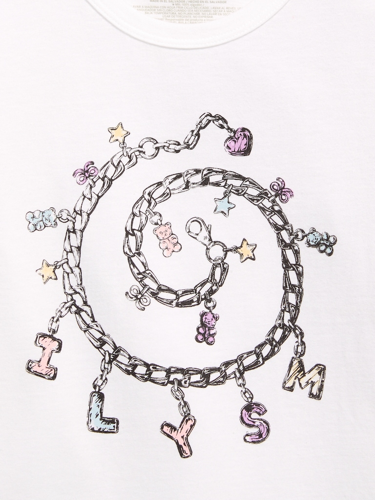 T-shirt à manches courtes à imprimé pour fille