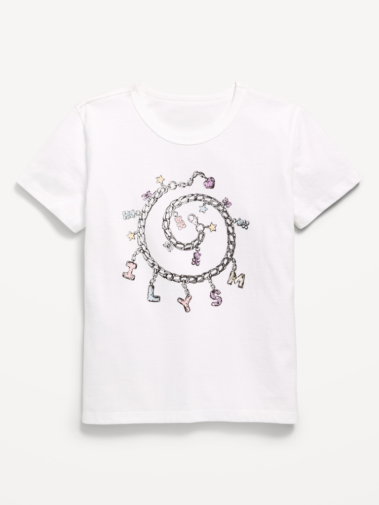 T-shirt à manches courtes à imprimé pour fille