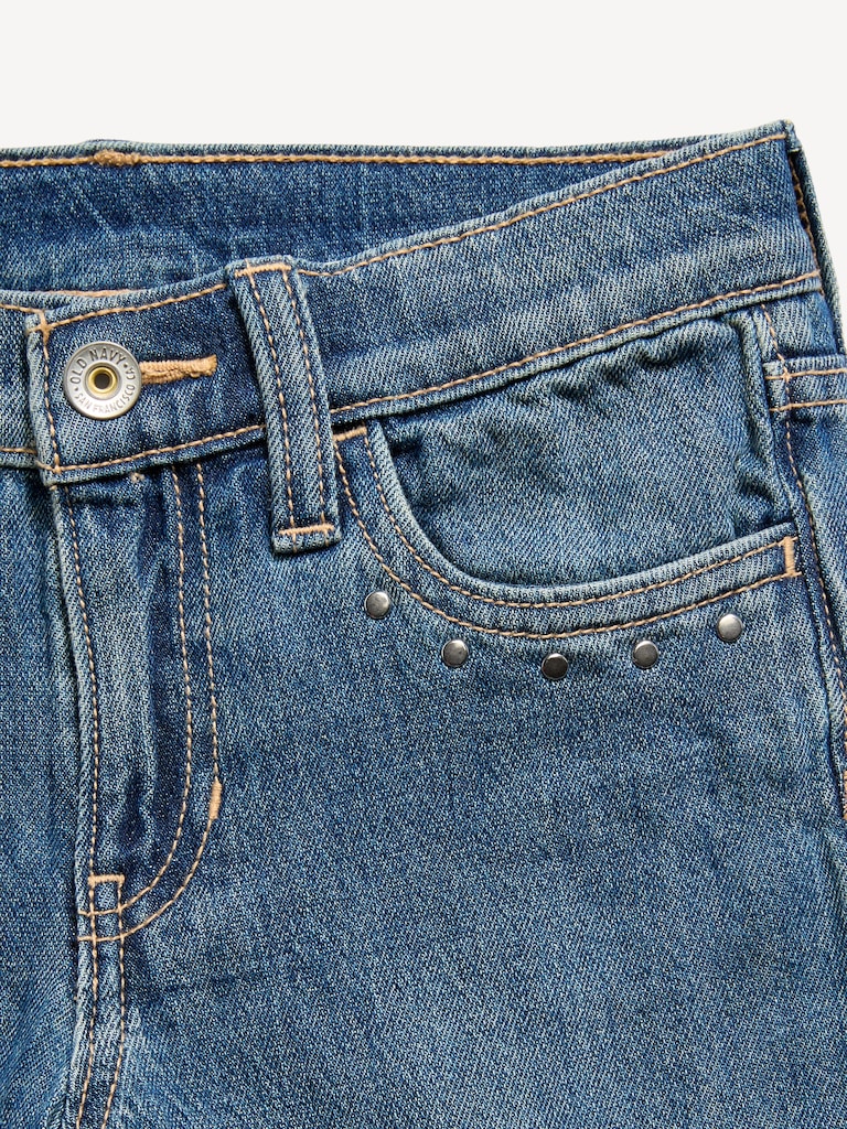 Low-Rise Studded Flare-Leg Jeans for Girls