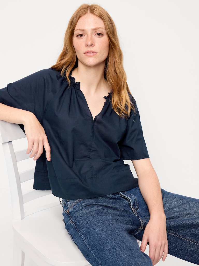 Loose Short-Sleeve Top