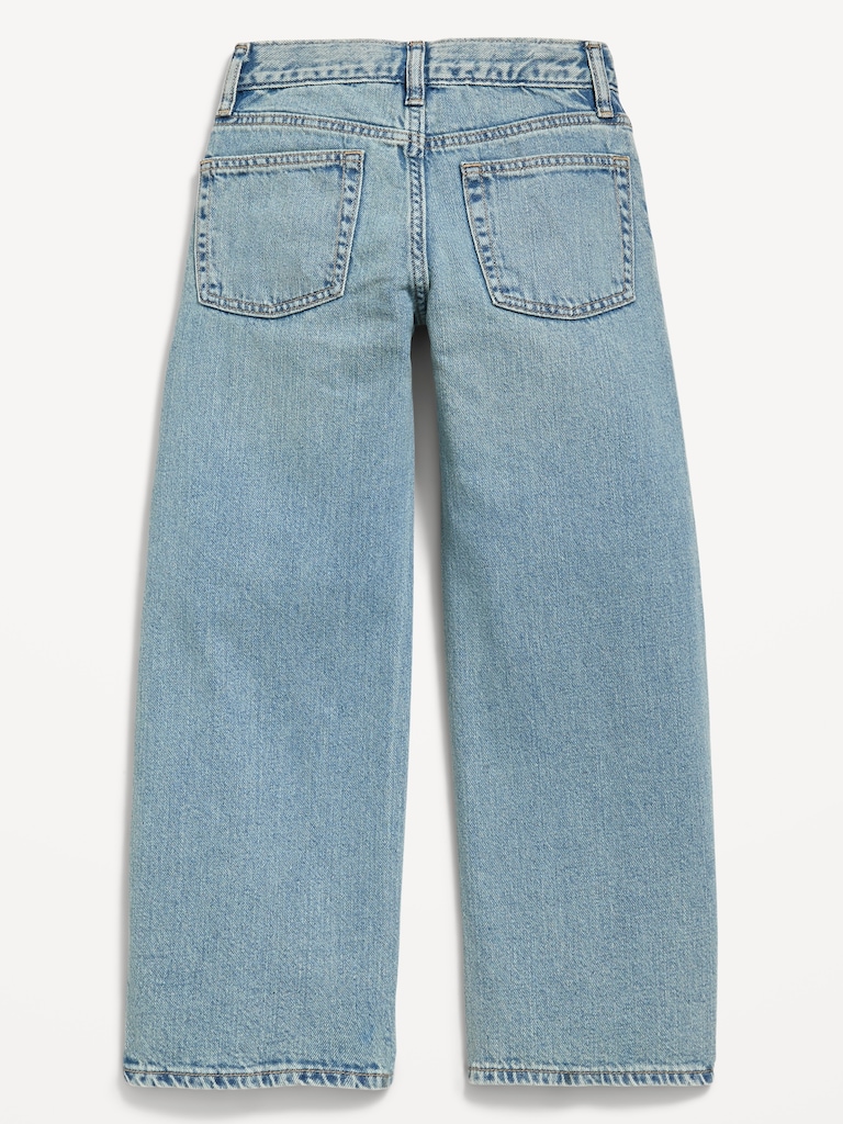 Jean coupe généreuse à jambe large à taille basse pour fille