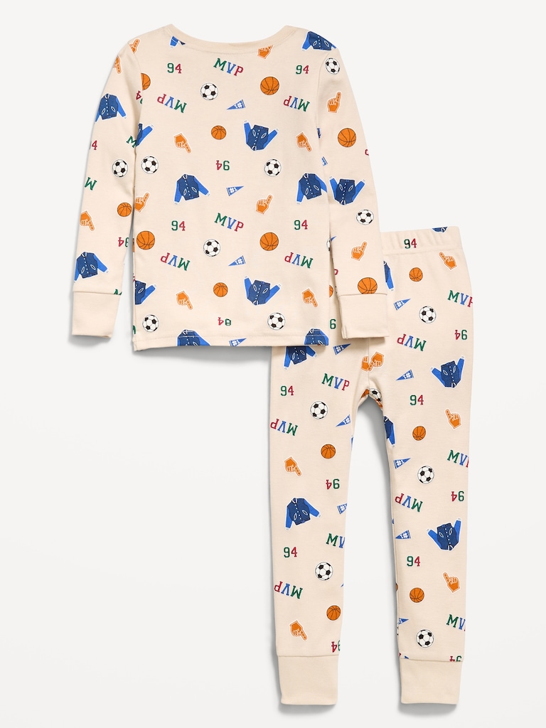 Printed Snug-Fit Pajama Set for Toddler & Baby