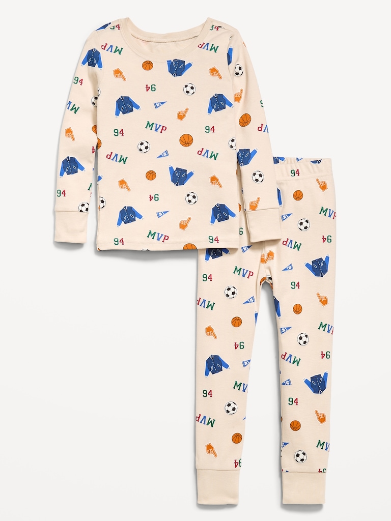 Printed Snug-Fit Pajama Set for Toddler & Baby