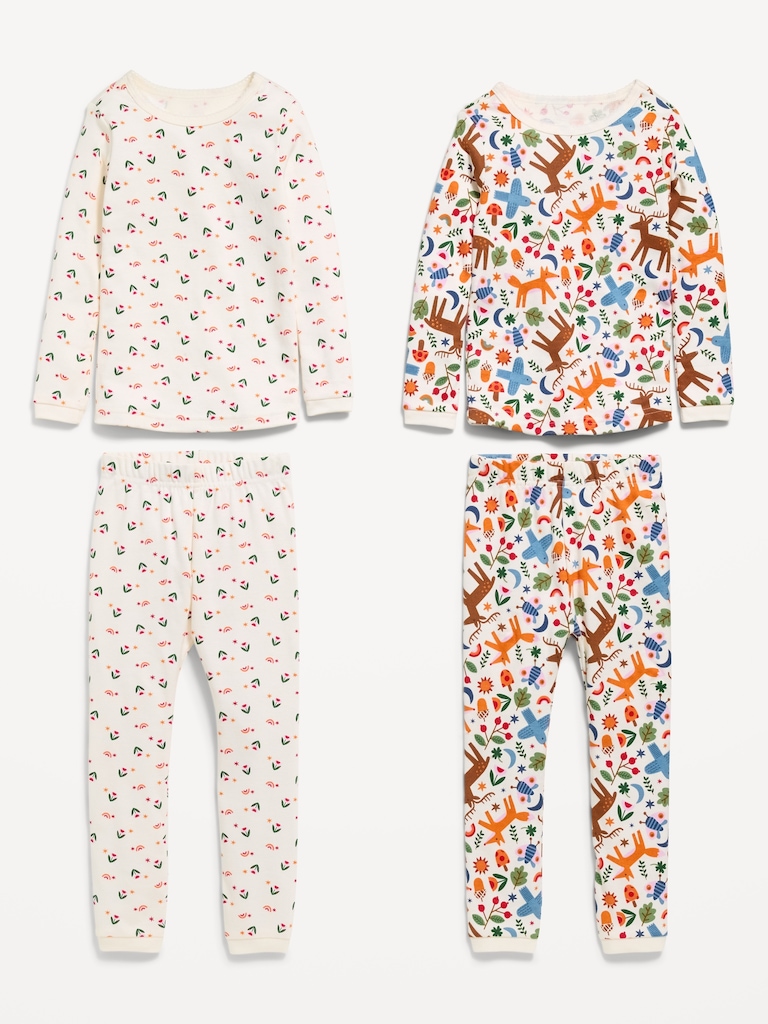 Printed Snug-Fit Pajama 4-Piece for Toddler & Baby