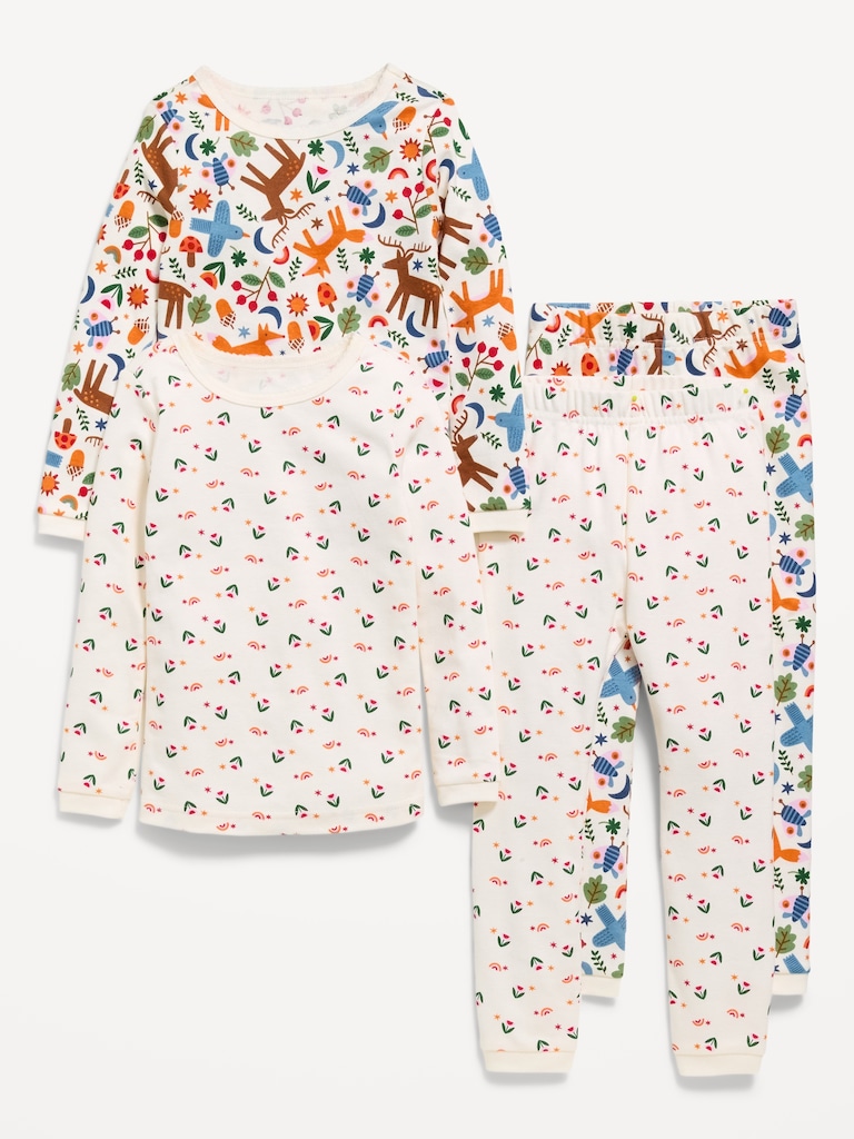 Printed Snug-Fit Pajama 4-Piece for Toddler & Baby