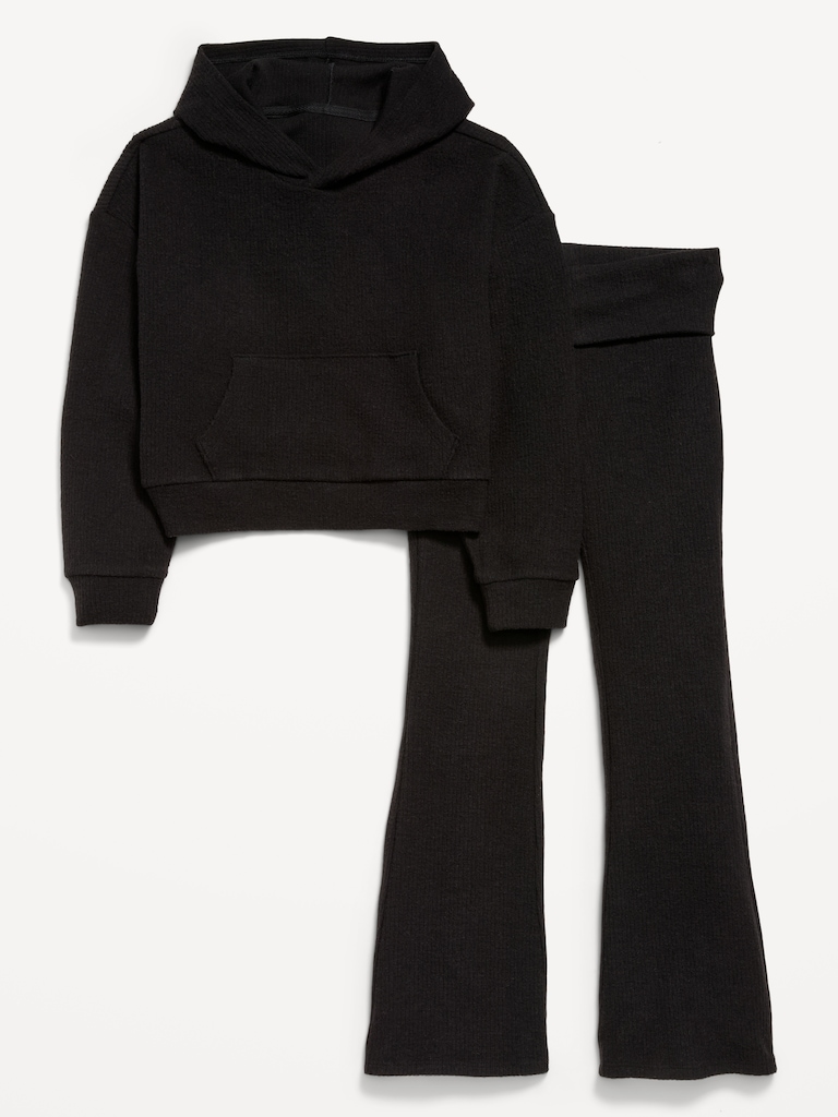 CozePlush Pullover Hoodie and Pants Set for Girls