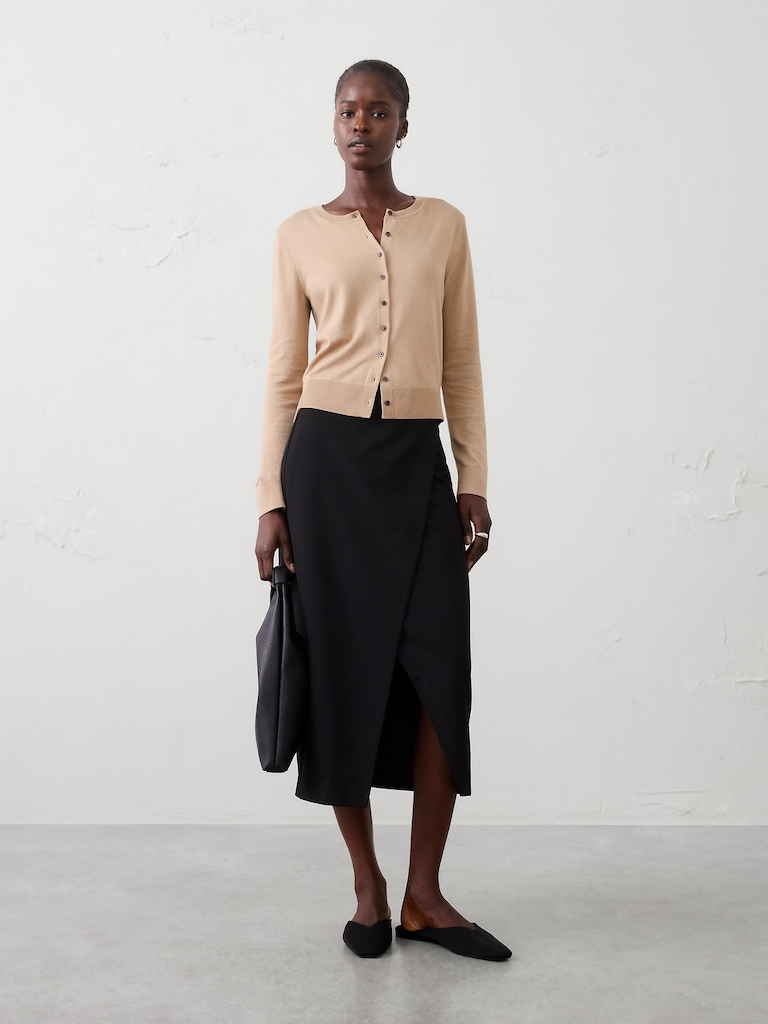 Split-Front Midi Skirt