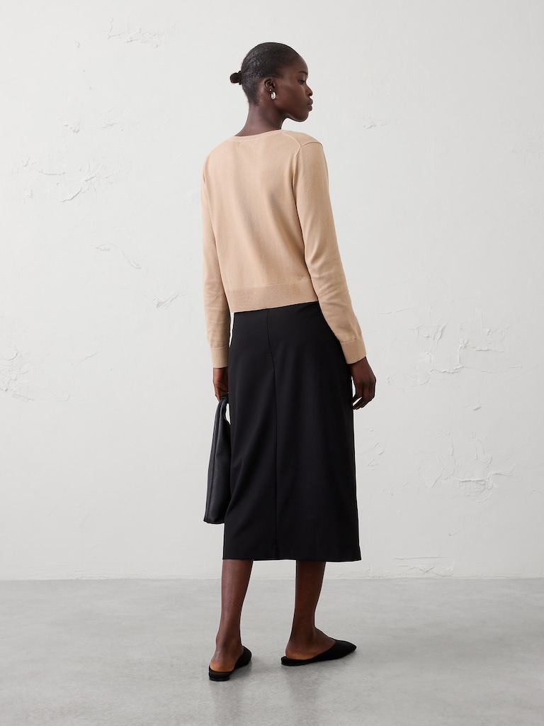Split-Front Midi Skirt