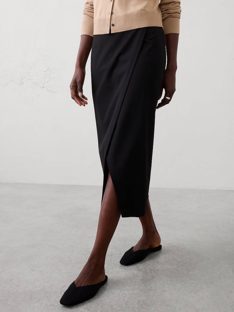 Split-Front Midi Skirt
