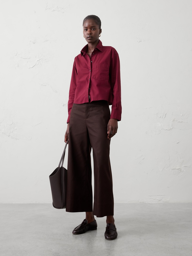 Cotton Cropped Shirt