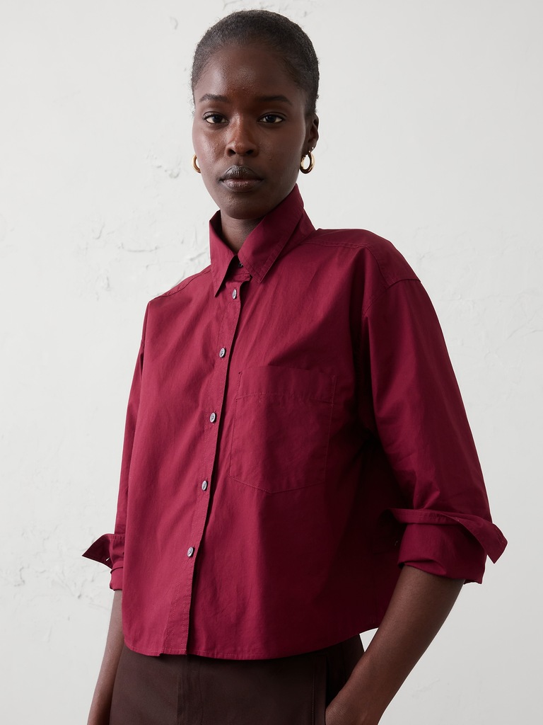 Cotton Cropped Shirt