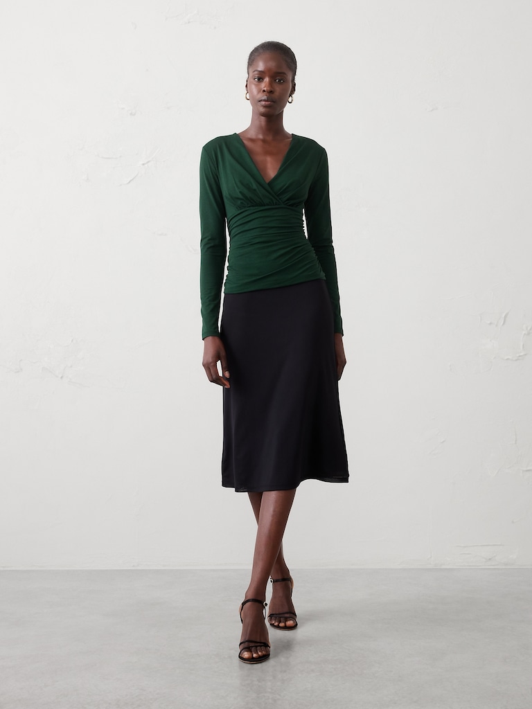 Soft Stretch Shirred Top