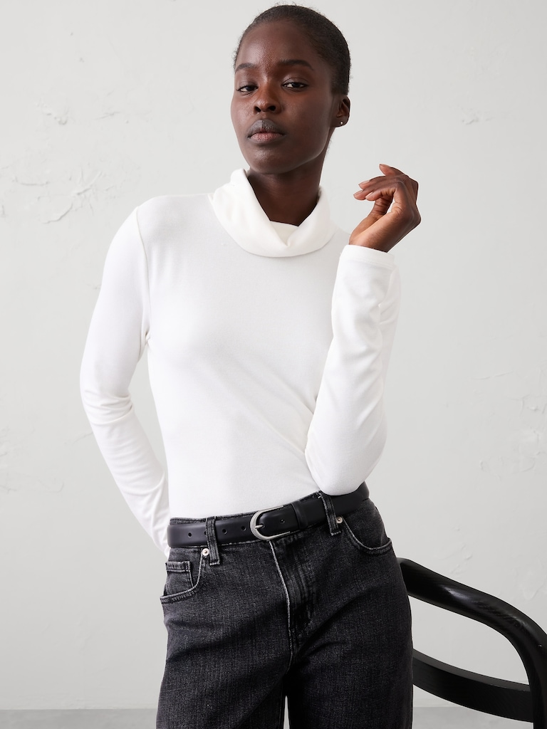 Soft Luxe Turtle-Neck Top