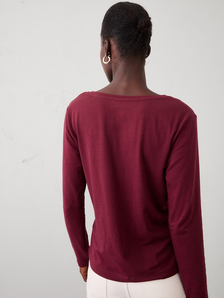Timeless Long-Sleeve V-Neck T-Shirt