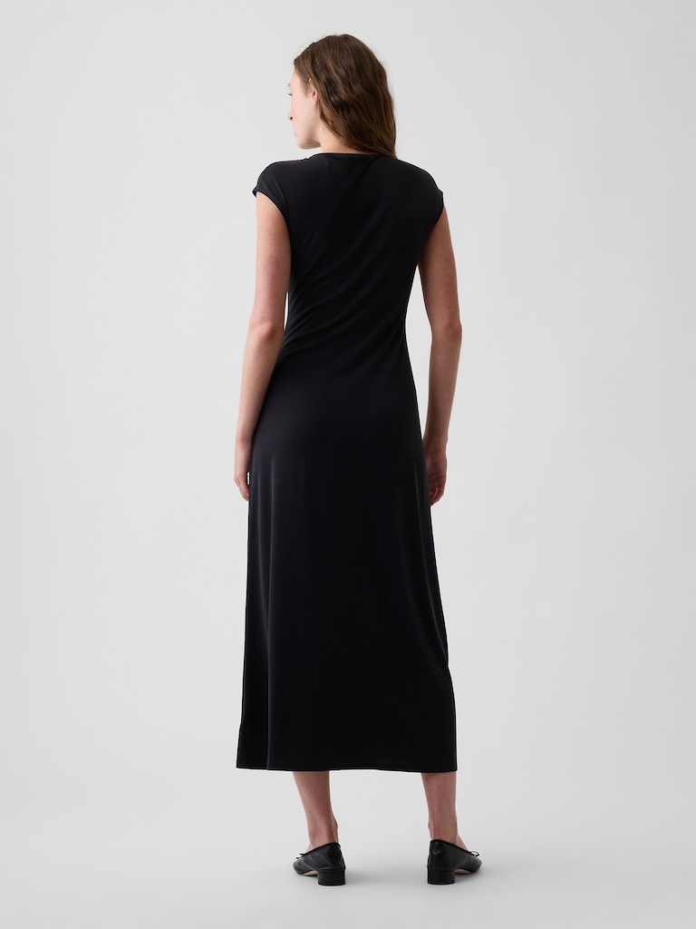 Cap-Sleeve Maxi Dress