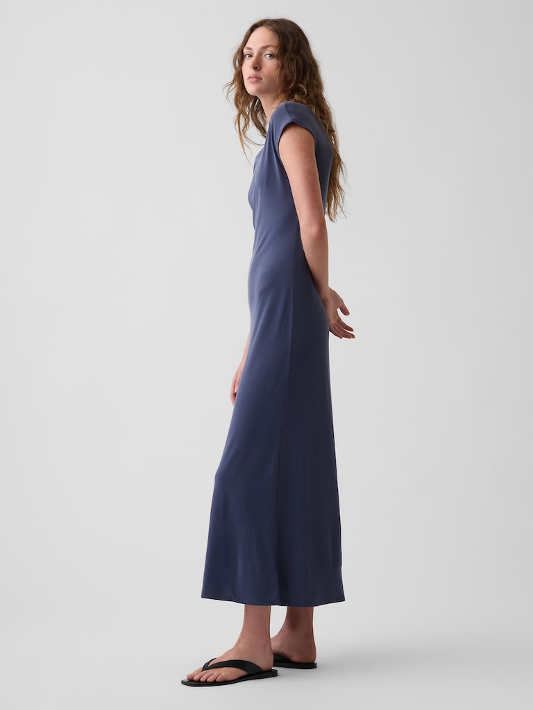 Cap-Sleeve Maxi Dress